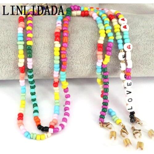 5Pcs New Designs Colorful Acrylic Beads Eyeglass Chain Sunglasses Holder Necklace Reading Glasses Lanyard Spectacles Cords