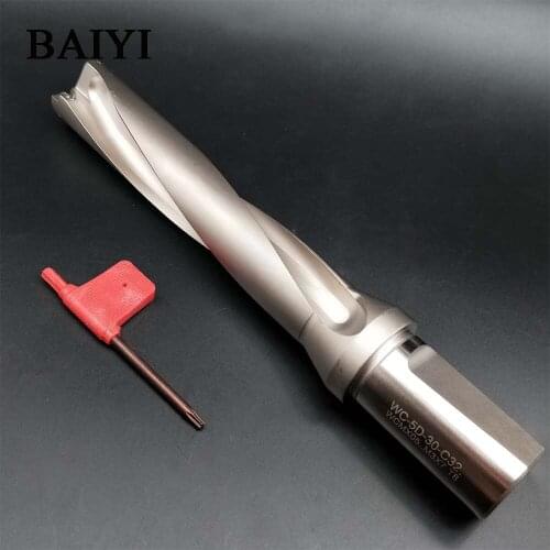 5D fast long diameter metal WC-30-5D-C32 30mm WC Drill Type For U Drilling Shallow Hole indexable indexable insert drills