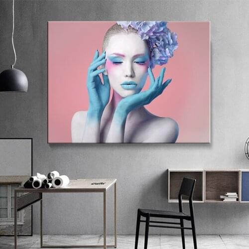 Abstract Makeup Woman Canvas Painting Modern Wall Art Nordic style Poster Decorative Paintings Print Home Bedroom Decor