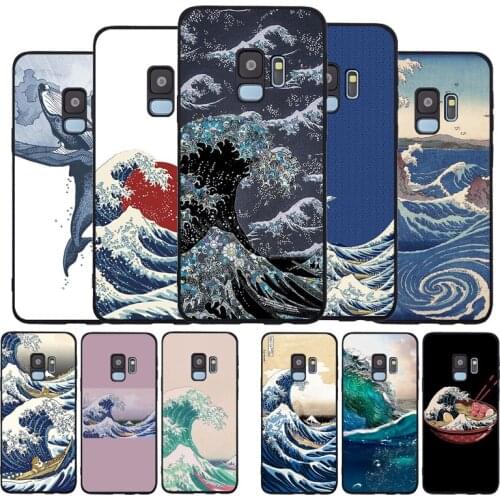 HaNismt Wave funda Black TPU Silicone Soft Phone Case For Samsung Galaxy S20 S10 S9 S8 Plus Lite NOTE 10 9 8 S7 EDGE