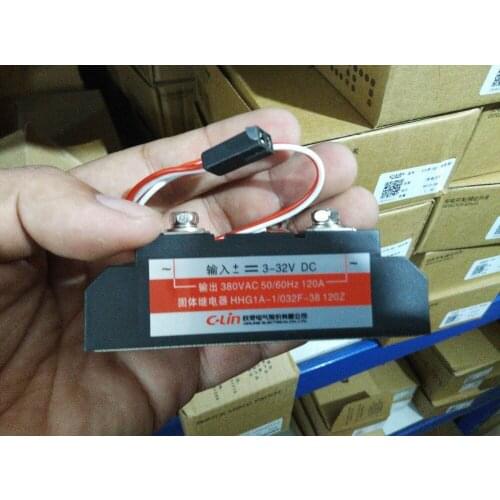 Brand new original authentic C-Lin HHG1A-1/032F-38 120Z DC Control AC SSR-DA Solid State Relay 120A 380VAC