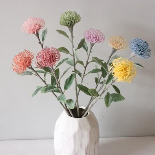 Artificial Flower Nice-looking Vivid Colorful Single Head Hydrangea Artificial Flower Wedding Ornament Home simulation flowers