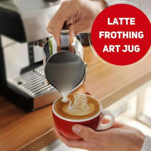 Stainless Steel Frothing Coffee Pitcher Pull Flower Cup Espresso Cappuccino Cups Milk Pot Milk Frother Frothing Jug Latte Art