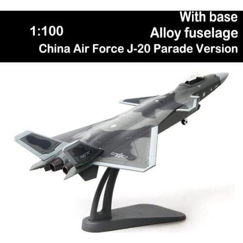 21CM 1/100 Scale China Air Force J-20 Parade Version Fighter Aircraft Airplane Models Adult Children Toy Display Show Adult Gift