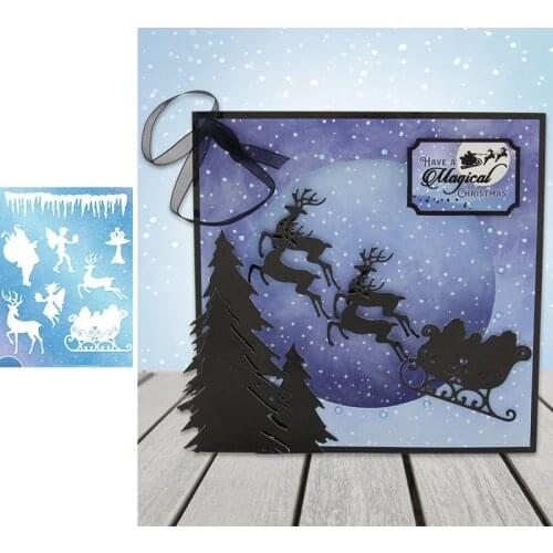 Christmas Santa Claus Reindeer Elf Snow Metal Cutting Dies for Scrapbooking and Card Making New 2019 die cuts