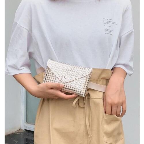 Fashion Rivets Waist Pack Luxury Designer Fanny Pack Small Women Waist Bag Casual Phone Pouch Punk Style Belt Bag Purse