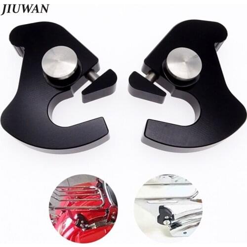 Motorcycle Detachable Rotary Sissy Bar Luggage Rack Docking Latch Clip For Harley Touring Softail Sportster 2 Pcs Left + Right