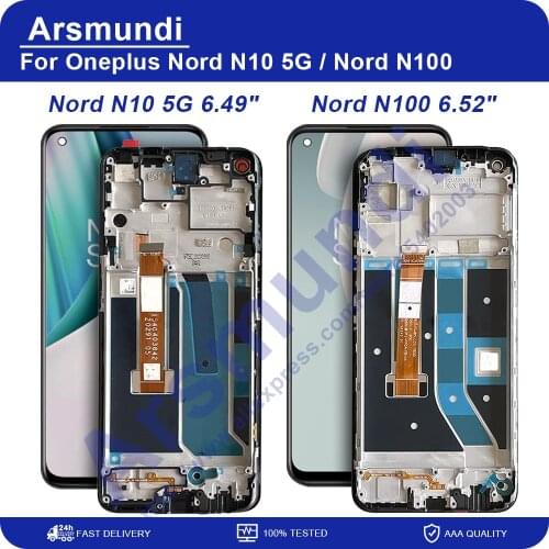 6.49" Original For Oneplus Nord N10 BE2029 LCD Display Screen Frame+Touch Panel Digitizer For Oneplus Nord N100 BE2013 Display