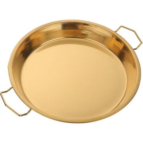 1 Pc Creative Compact Steamed Rice Tray Cold Noodle Making Plate Stainless Steel Pan for Restaurant Home
