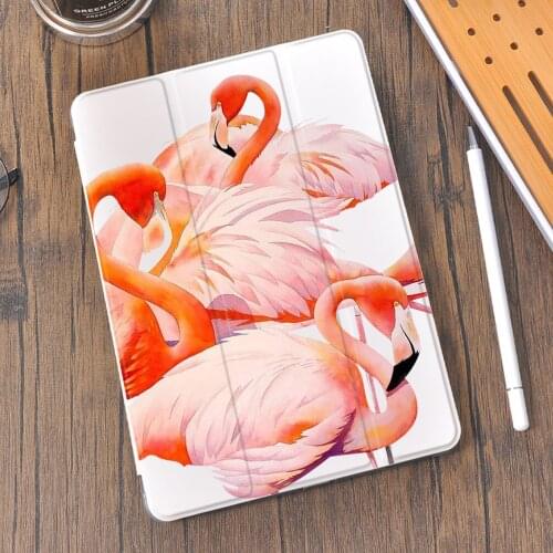 Flamingo Art for iPad 7th Generation Case 2019 Air 4 With Pencil Holder 12.9 Pro 2020 Mini 5 Cover Silicone For 10.5 Air 1 2 3