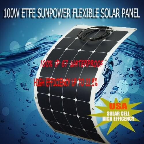 100W Super Power ETFE Solar Panel 32PCS 3.4/cell Efficient power For 12V 18V Battery Charge