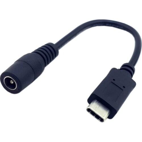 USB 3.1 Type C USB-C to DC 5V 5.5*2.5mm Power Jack Extension Charge Cable for Macbook 20cm