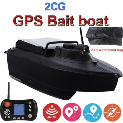 Smart RC Bait Boat 2.4G 2CG Sonar fish finder GPS Auto Navigation Fishing Bait Boat Nest Dipper Autopilot RC Boat Storage bag