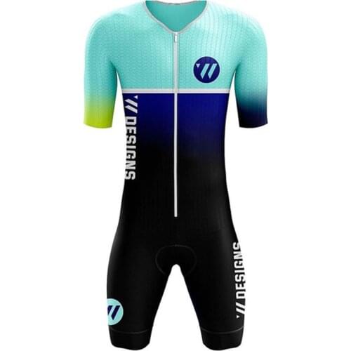 Vvsports designs Summer Men Short Sleeve Cycling Clothing Jumpsuit Pro Cycle Racing Skinsuit Maillot Ciclismo Bycicle Triathlon