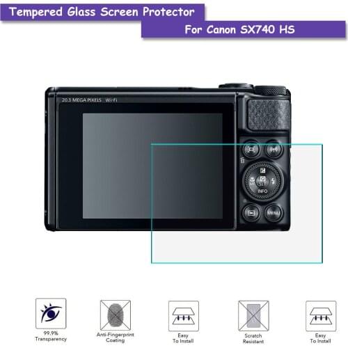 9H Tempered Glass LCD Screen Protector Shield Film for Canon SX730/SX740 HS Camera Accessories