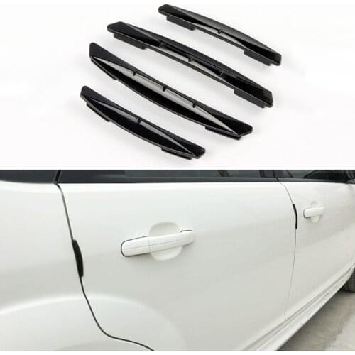 4X Car Door Protector Crash Bar Car Door Edge Corner Bumper Guards Buffer Trim Molding Protection Strip Scratch Protector Sticke