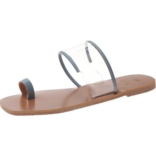 Slippers women 2019 Summer New Transparent Mixed Colors Flat with Ladies Slipper Casual Fashion Slides Shoes Women