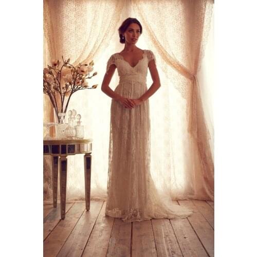 New Arrival Cap Sleeves V Neck Floor Length 2018 Vestido De Noiva Bling Bridal Gown Open Back mother of the bride dresses