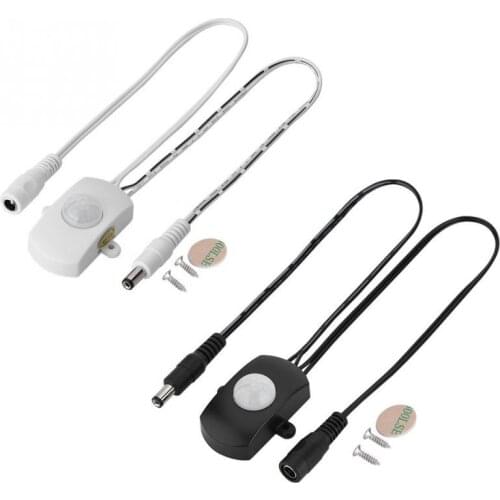 1pc Motion Sensor Light Switch 12V PIR Sensor 24V 5V Movement Detector Timer Infrared Automatic Switch ON OFF Light Outdoor