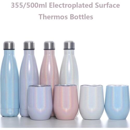 355/500ml Double Wall Insulated Vacuum Flask Tumbler Stainless Steel Coke Thermos Water Bottles For Girls Portable Coffee Mug