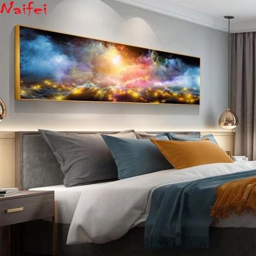 5D DIY Diamond Painting Abstract Painting Diamond Embroidery Colorful Cloud Stitch Rhinestones Mosaic Decortion Wall Art Decor