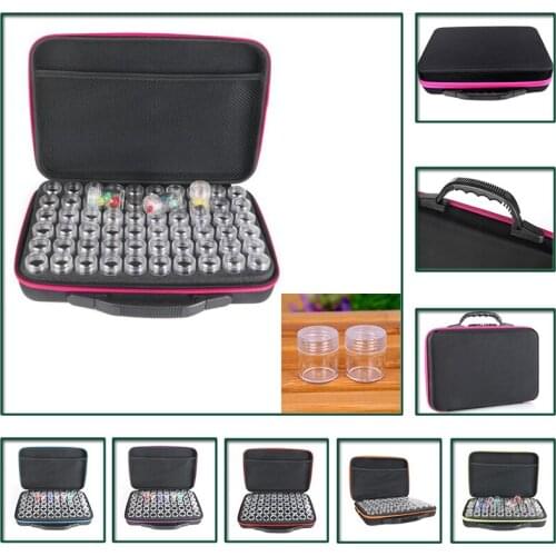 Diamond Painting Accessories 60 Bottles Container Storage Bag diamant painting Carry Case Holder Zipper Daimond painting Box