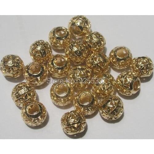 Free shipping 50pcs 11mm antique silver color alloy beads fit European bracelet jewelry DIY snake bracelet-311