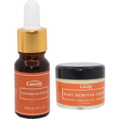 Wart Removal Cream Warts Remover Essence Treatment Set Skin Tag Repair Solution w Cotton Swab Painless For Hands Feet Arms
