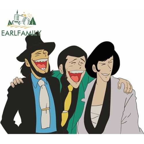 EARLFAMILY 13cm x 9.3cm for Lupin III Vinyl Car Stickers Personality Scratch-proof Window Trunk Decal Waterproof Decoration