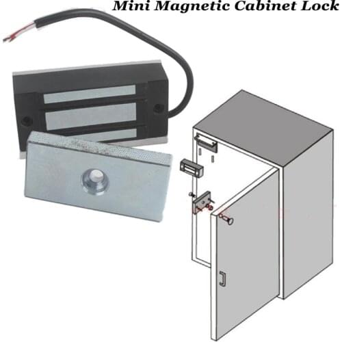 DC12V Mini Magnetic Lock Electric Cabinet lock Electromagnetic Lock Locker Maglocks Fail safe 60kg holding force