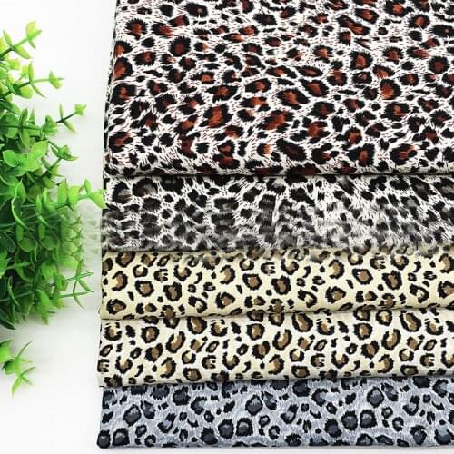 5PCS Mixed Leopard Printed Cotton Fabric For DIY Patchwork Quilting Crafts Garment Home Textiles Supplies Materials