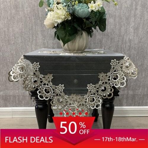 Square American Coffee Table Tablecloth New Chinese Style Corner Table Cover Towel Cover Washing Machine Refrigerator Dust Cover