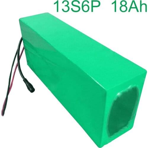48V 18Ah 13S6P 18650 Li-ion Battery Pack E-Bike Ebike electric bicycle 250*135*70mm Accept customization