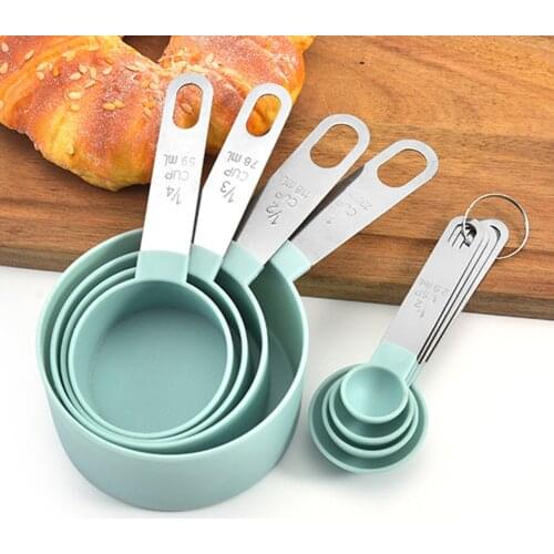 8pcs/ Multi Purpose Spoons/Cup Measuring spoon Tools PP Baking Accessories Stainless Steel/Plastic Handle Kitchen Gadg