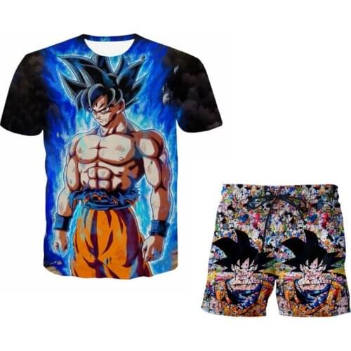 Mannen Pak Goku 3D Compressie Quick Droog Trainingspak Mannen Sport Running Training Suits Fitness Jogging T-shirt Basketbal