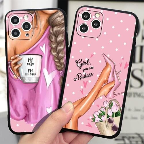 Fashion Phone Case for iPhone 11 12 Pro Max Case Women High heels Cover for iPhone 7 8 Plus SE 2020 X XS Max XR Soft TPU Case