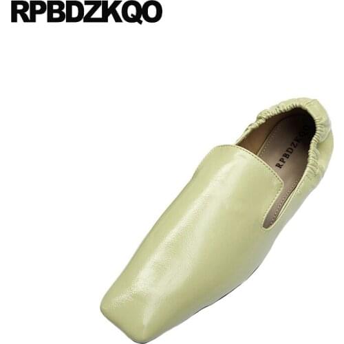 Cheap red wine ladies shallow yellow flats 2019 chinese white designer shoes china square toe spring autumn black slip on women