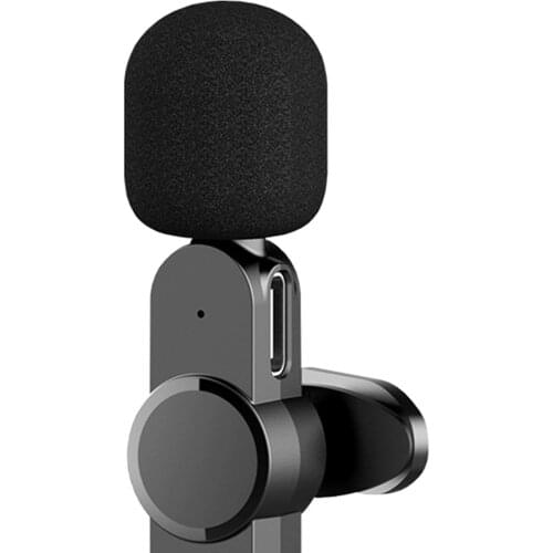 USB Type C Broadcast Lavalier Microphone Wireless Recording Mic Battery-Free