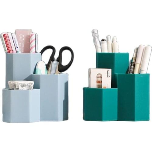 Large Capacity Desk Pen Holder Pencil Makeup Storage Box Desktop Organizer Stand Case School Office Stationery стакан для кистей