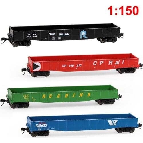 2pcs N Scale 1:160 53ft Low-side Gondola Car Model Train Railway Wagons Carriage Freight Car C15014P