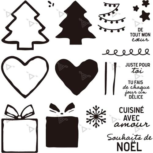 French Transparent Clear Rubber Stamp Sheet Cling Scrapbooking Photo Album PaperCard DIY Craft Album Diary French