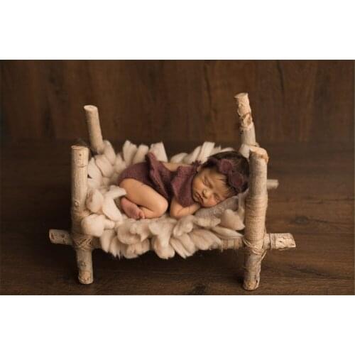 Newborn Photography Props Basket Solid Baby Woolen Blanket Photo Props Backdrops for Infants Hemp Wrap Blankets Baby Souvenirs