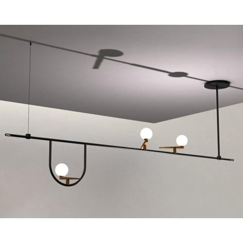 Creative Bird Chandelier Molecular Line LED Lamp Cafe Glass Metal Suspension Light For Dinning Room Hotel Home Chandelier PA0121