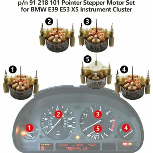 5pcs Pointer Stepper Motor for BMW E39 E53 X5 Speedometer Instrument Cluster p/n 91 218 101
