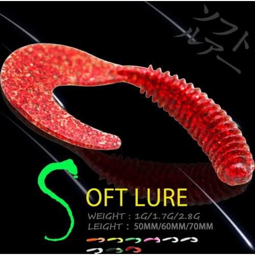 WALK FISH 50Pcs/Lot 50mm/60mm/70mm Luminous Soft Baits Silicone Swimbait Crank Jig Artificial Worm Soft Bait Bass Fishing Tackle