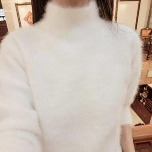 New Arrivals Autumn Winter Basic Turtleneck Mink Cashmere Sweater Hot Factory Customize Mink Cashmere Pullovers tbsr333