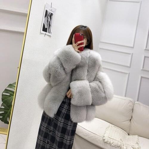 Korean Winter Fashion Fox Short Real Fur Coat for Women Clothes 2020 Manteau Femme YY994