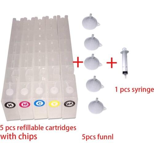 1 set T6941-T6945 empty Refillable ink cartridge with compatible chip for Epson SureColor T7070 T5070 T3070