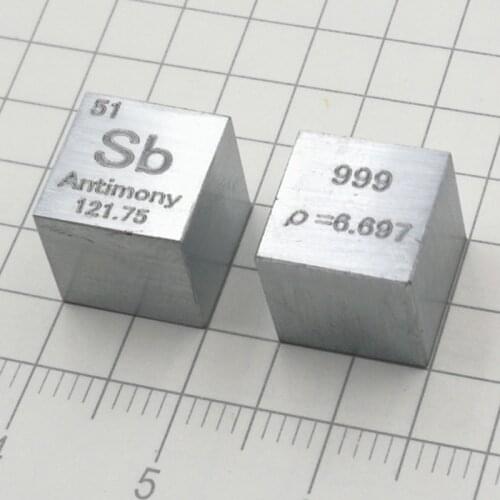 1pc Pure Stibonium Metal Periodic Table Cube Sb Metal Carved Element 6.7g Wonderful Craft Collection 10*10*10mm