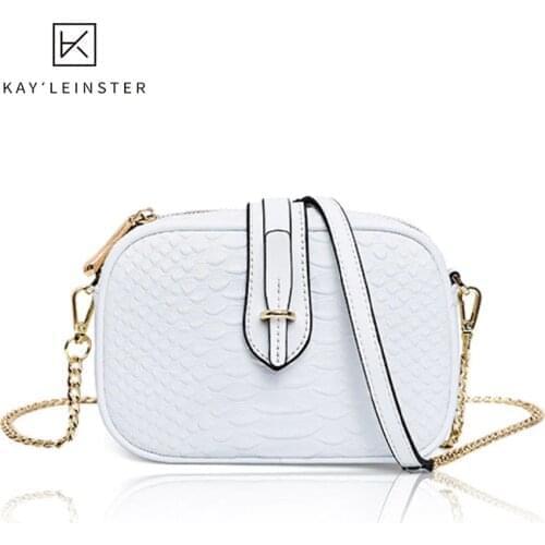 2020 New Fashion Chain Bag Genuine Leather Shell Bags Women Lock Small Bag Solid Color Shoulder Bags Small Square Bag Cross Body